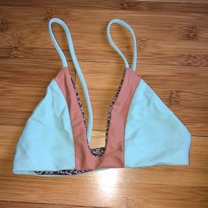 Acacia swimwear mint blue top